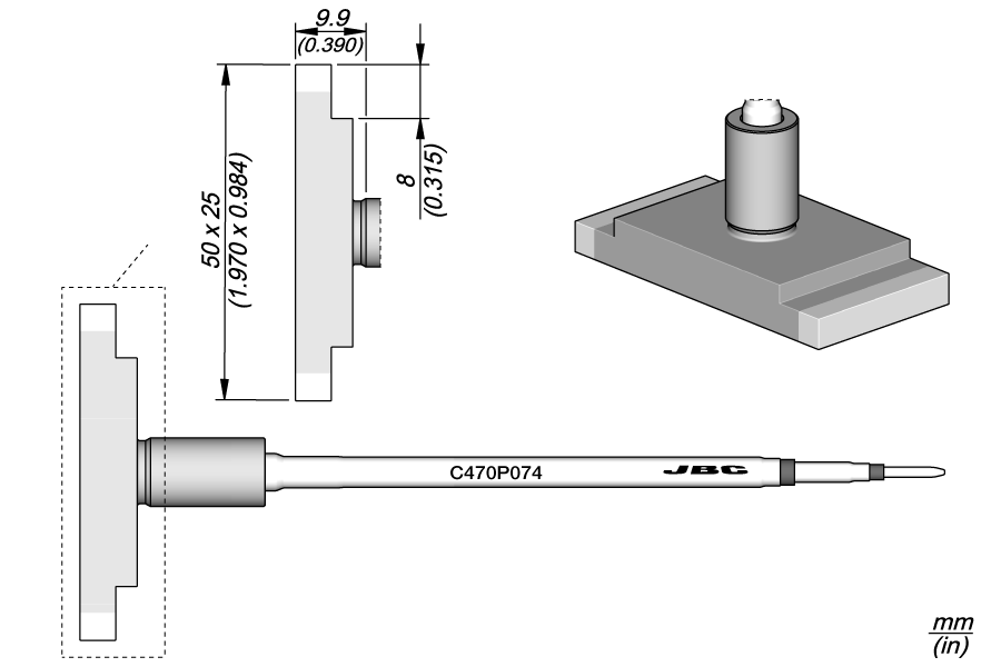 C470P074 - RF Shield Removal Cartridge 50 x 25